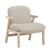 Fjôrd - Fauteuil Beige|Whitewash Stof - 67x74x77cm - Rile