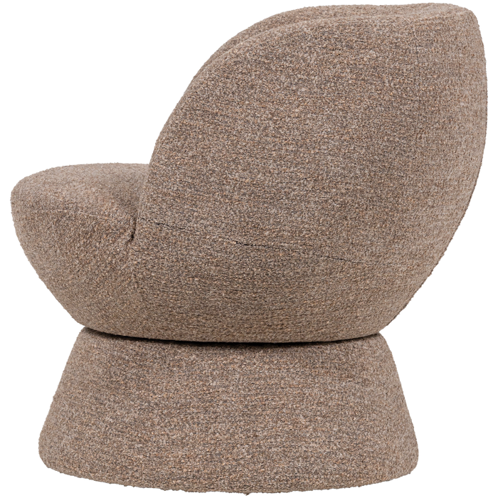 WOOOD Shuffle Draaifauteuil - Melange - Bruin - 72x73x71