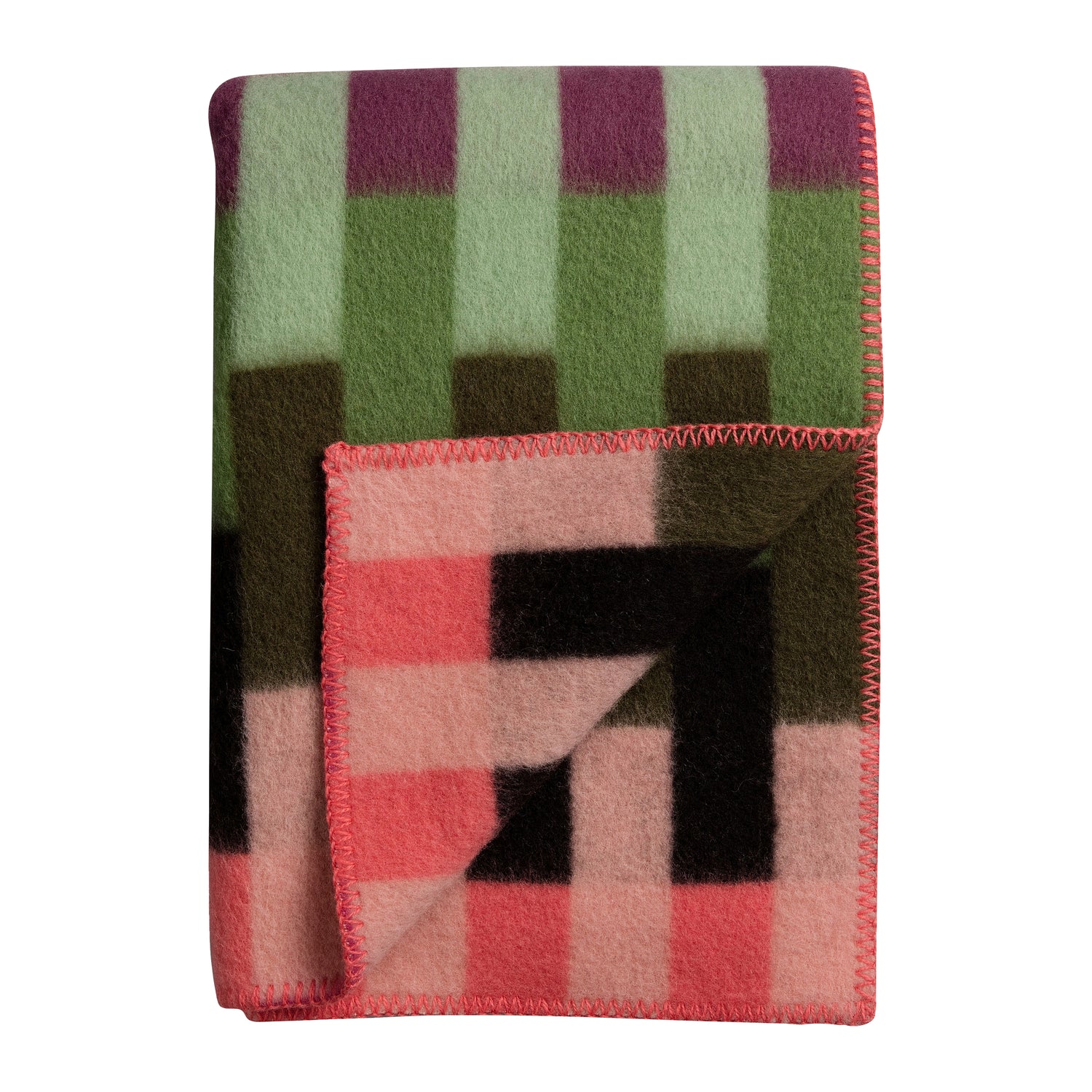 Røros Tweed Åsmund Plaid - Bold Roze / Groen