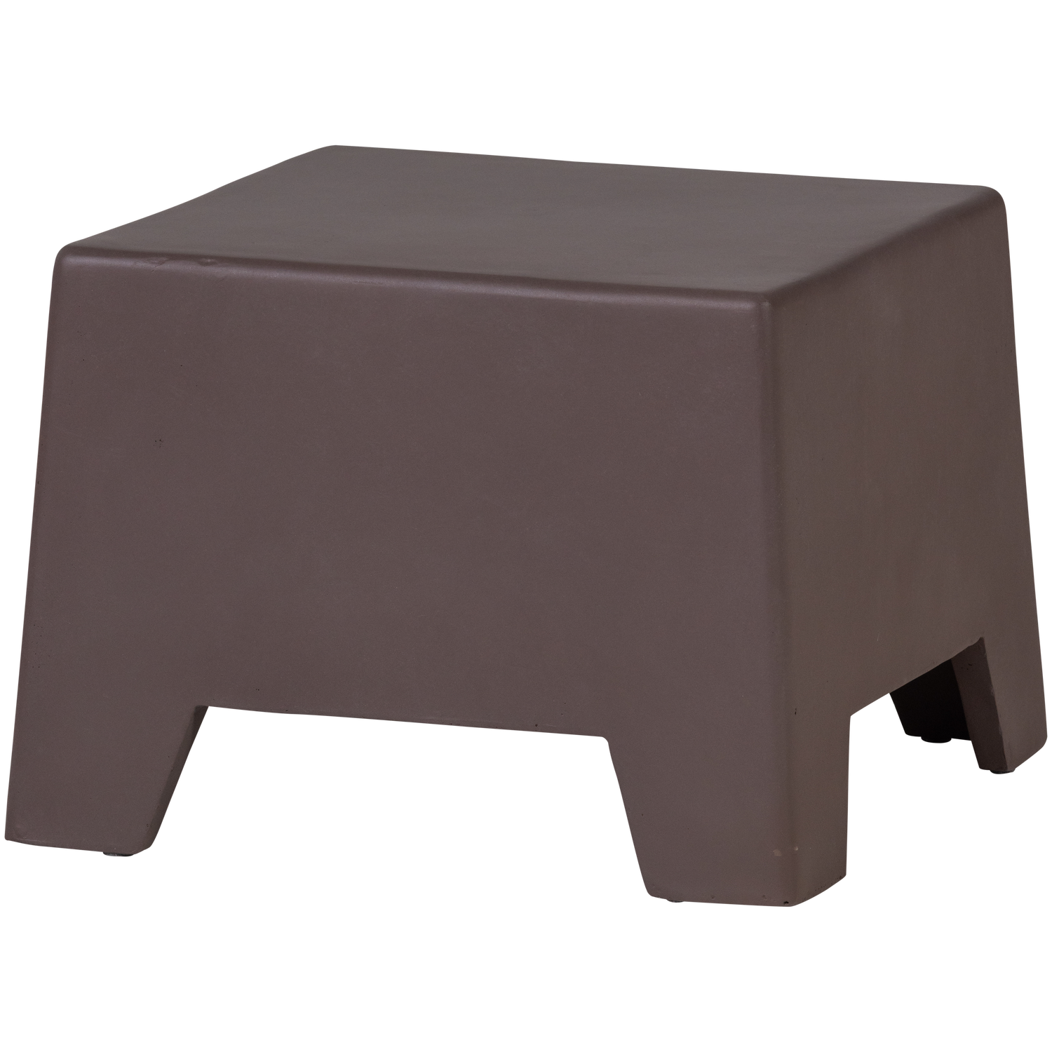 WOOOD Zina Bijzettafel Laag - Cement - Bruin - 36x50x50