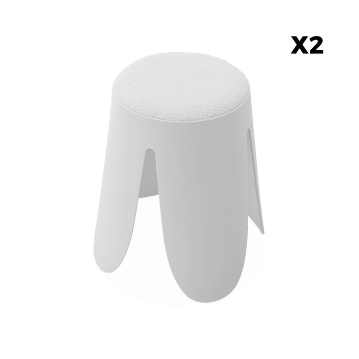 sweeek - Set van 2 stapelkrukken, Ø30 | 44 x H46cm