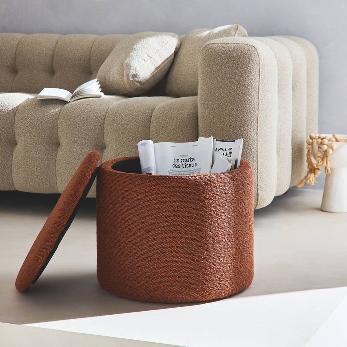 sweeek - Stoffen poef met opbergruimte