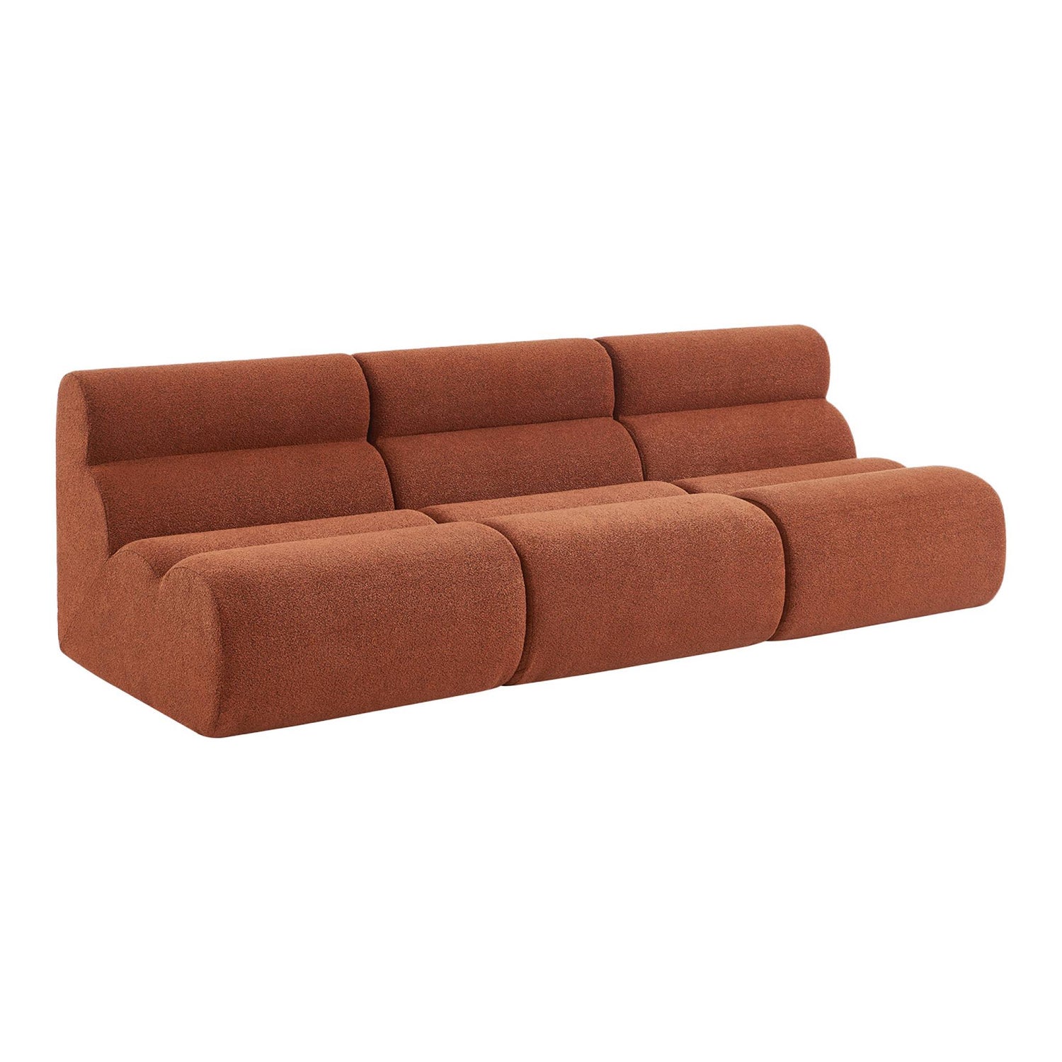 sweeek - Stoffen fauteuils getextureerde bouclé 1 zitplaats (set van