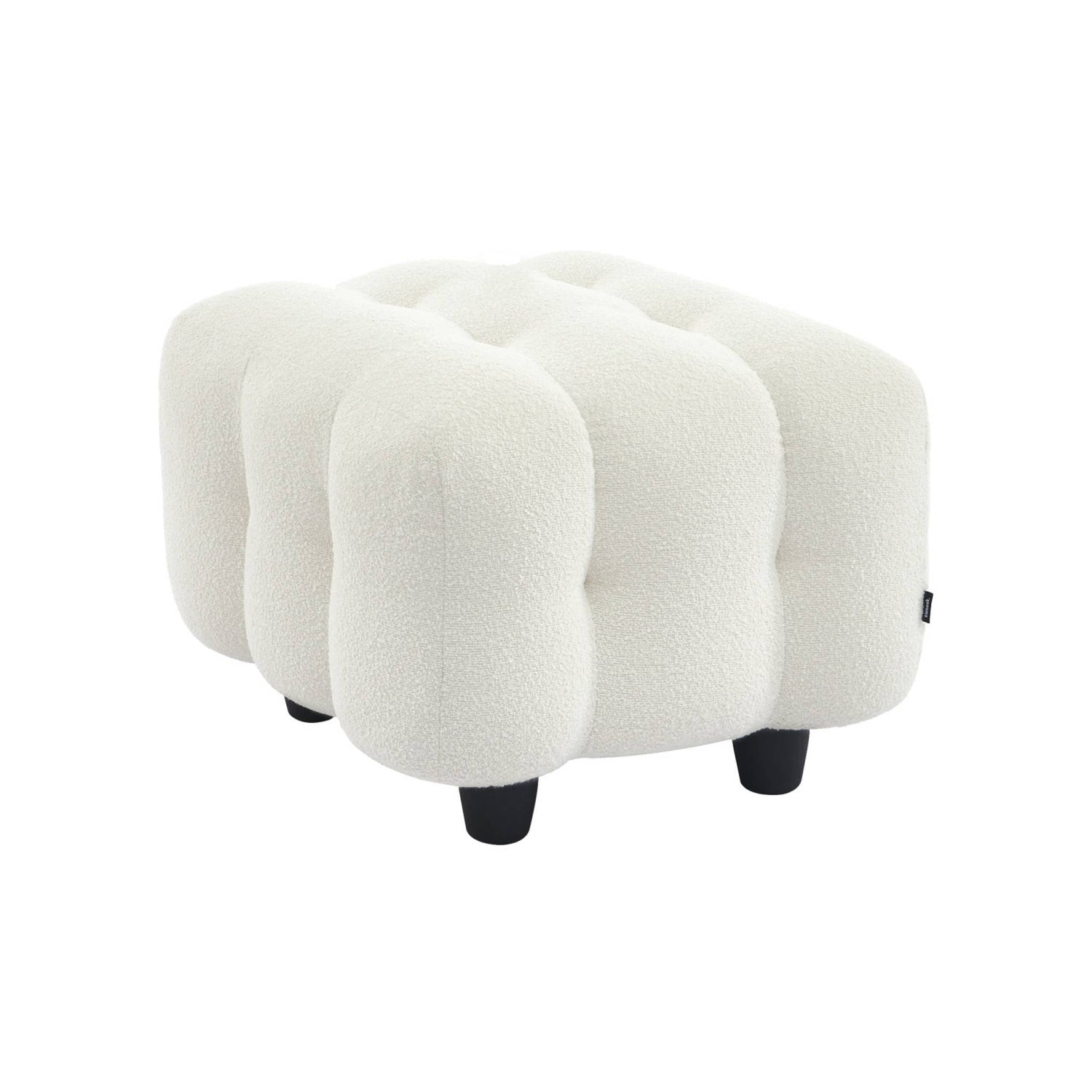 sweeek - Poef, bouclé voetenbankje voor 2-zitsbank Leon