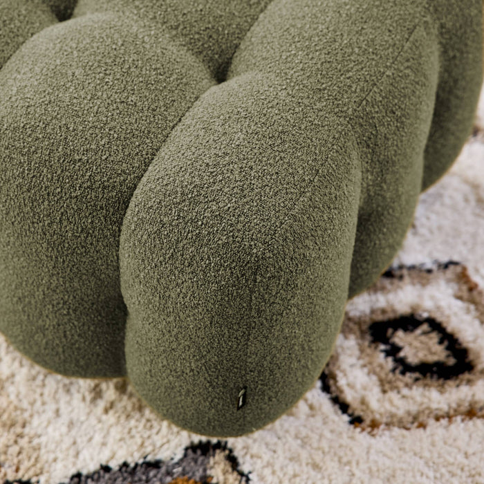 sweeek - Poef, bouclé voetenbankje voor 2-zitsbank Leon