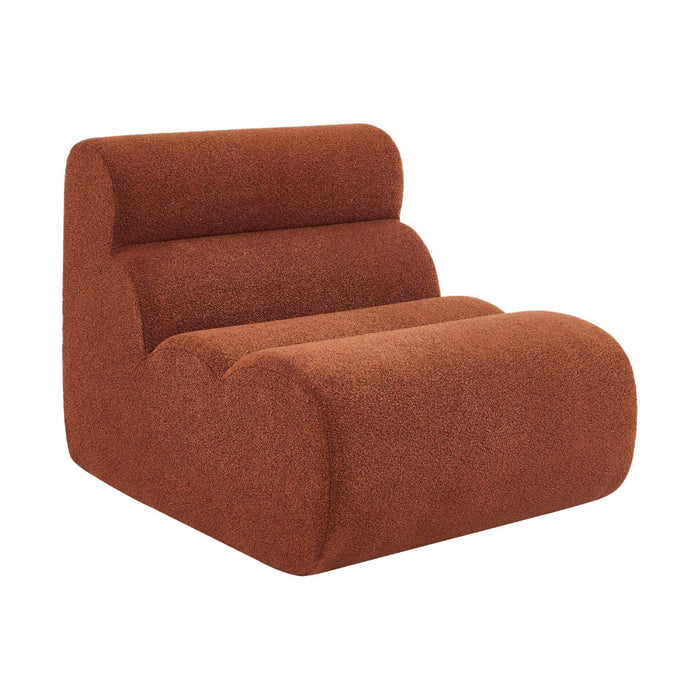 sweeek - Stoffen fauteuil getextureerde bouclé 1 zitplaats