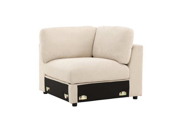 Fjôrd - Hoekbank Element - Beige - 99x99x86cm - Salerno