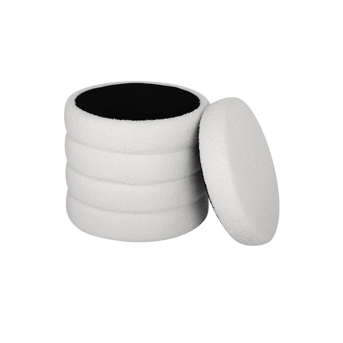 sweeek - Kruk met opbergruimte in boucléstof