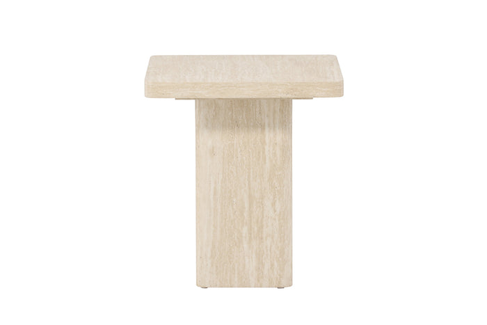 Fjôrd - Salontafel Vierkant - Beige MDF - 50x50x56cm - Qvart