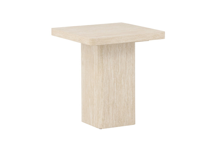 Fjôrd - Salontafel Vierkant - Beige MDF - 50x50x56cm - Qvart