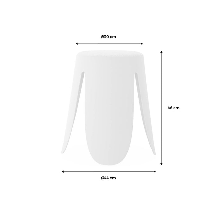 sweeek - Set van 4 stapelkrukken in boucléstof