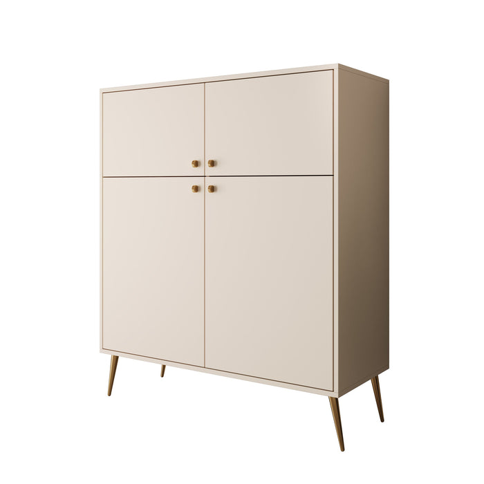 Meubella - Reunion - Dressoir - Beige - 105x41x122 cm