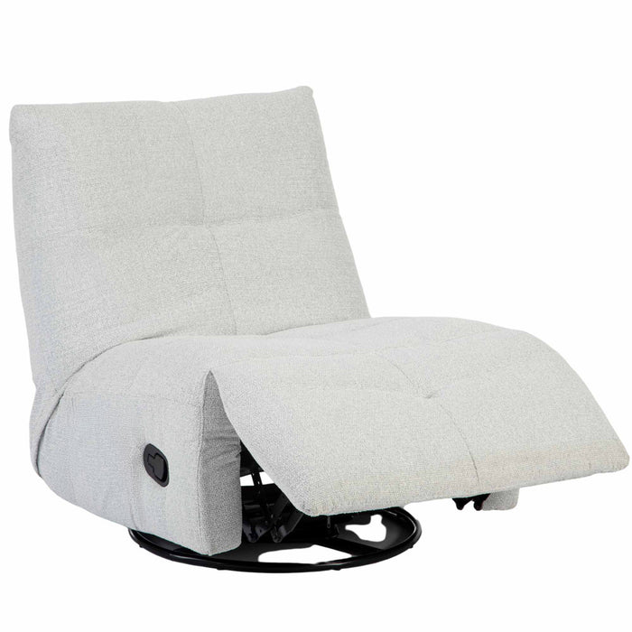StarFurn - Fauteuil Lichtgrijs Stof - Draaibaar & Relaxfunctie - Lazy