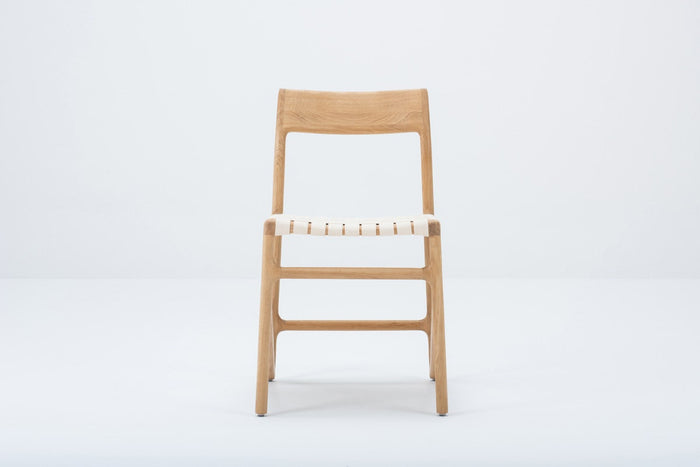 Gazzda Fawn Chair Houten Eetkamerstoel Whitewash - Cotton White