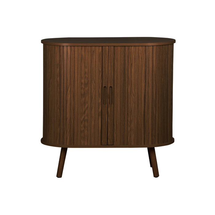 sweeek - Scandinavisch dressoir houteffect gegroefd 2 schuifdeuren