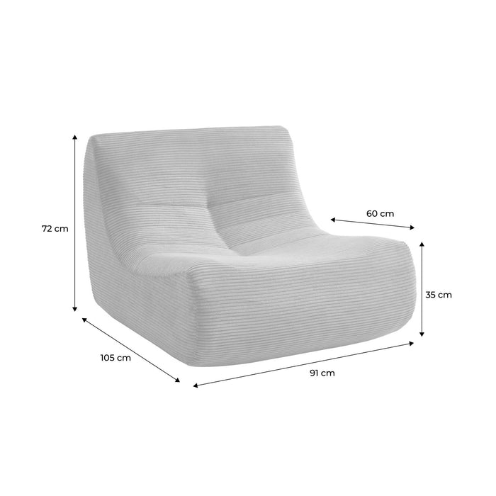 sweeek - Fauteuils corduroy Sokol 1 zitplaats (set van 3)