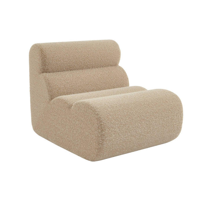 sweeek - Stoffen fauteuil effect alpaca 1 zitplaats