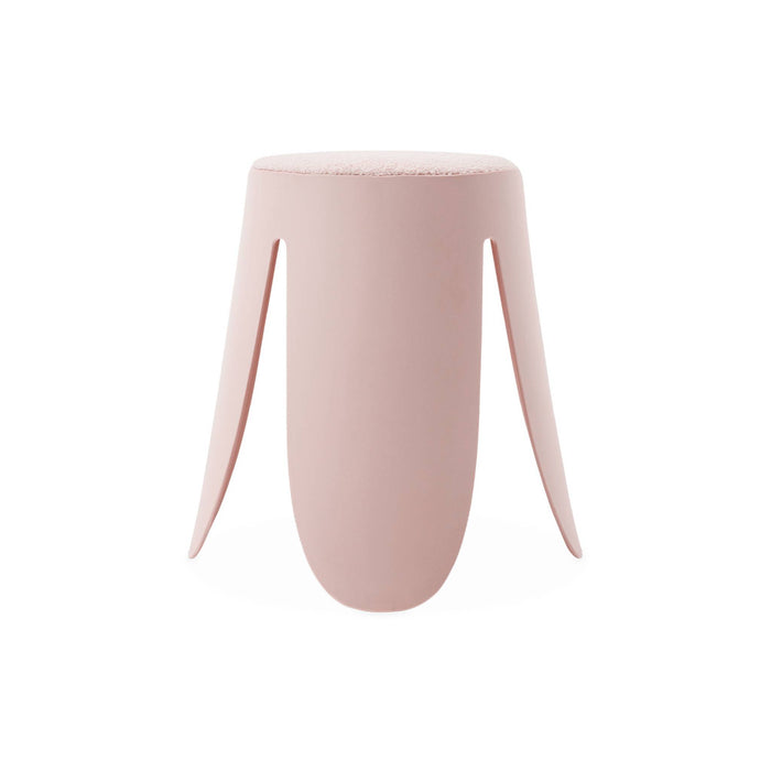 sweeek - Set van 4 stapelkrukken in boucléstof