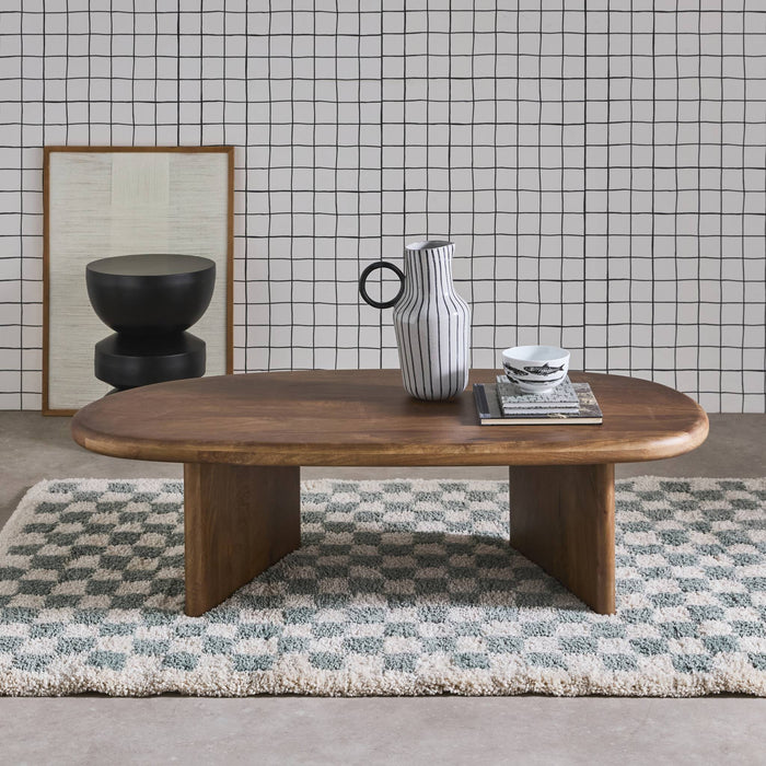 sweeek - Ovale salontafel van mangohout