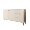 Meubella - Reunion - Dressoir - Beige - 156x41x89 cm