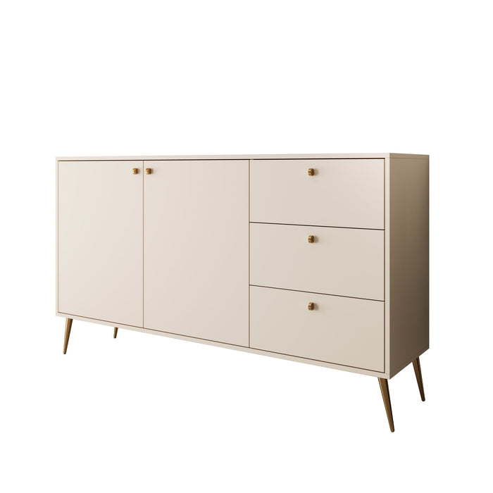 Meubella - Reunion - Dressoir - Beige - 156x41x89 cm