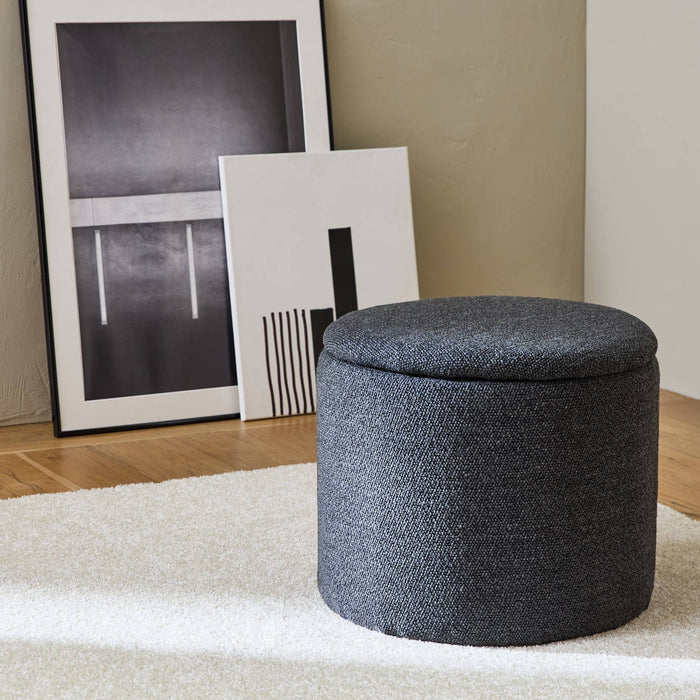 sweeek - Stoffen poef met opbergruimte