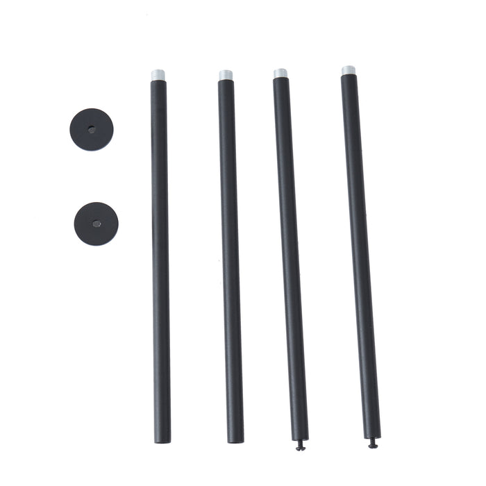 QAZQA Ophanging set van 2 voor 1-fase rail zwart  - Iconic