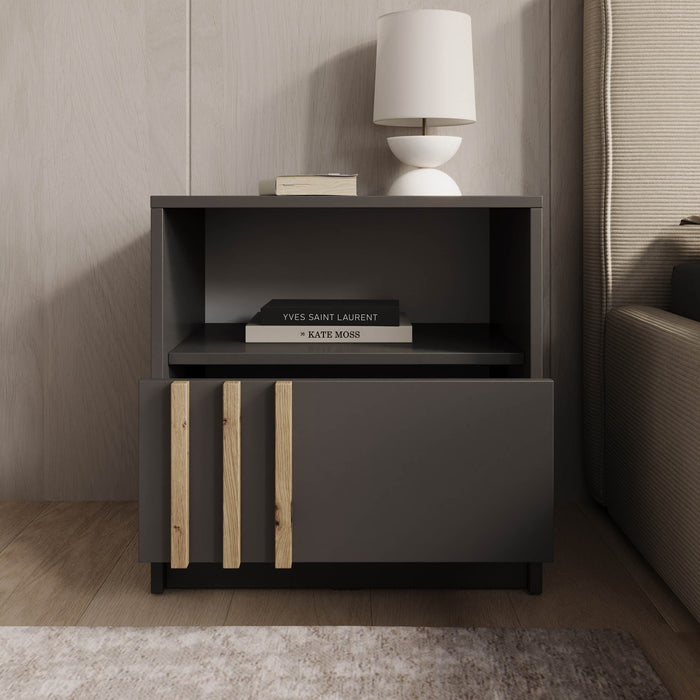 Meubella - Nachtkastje Nauru - Antraciet