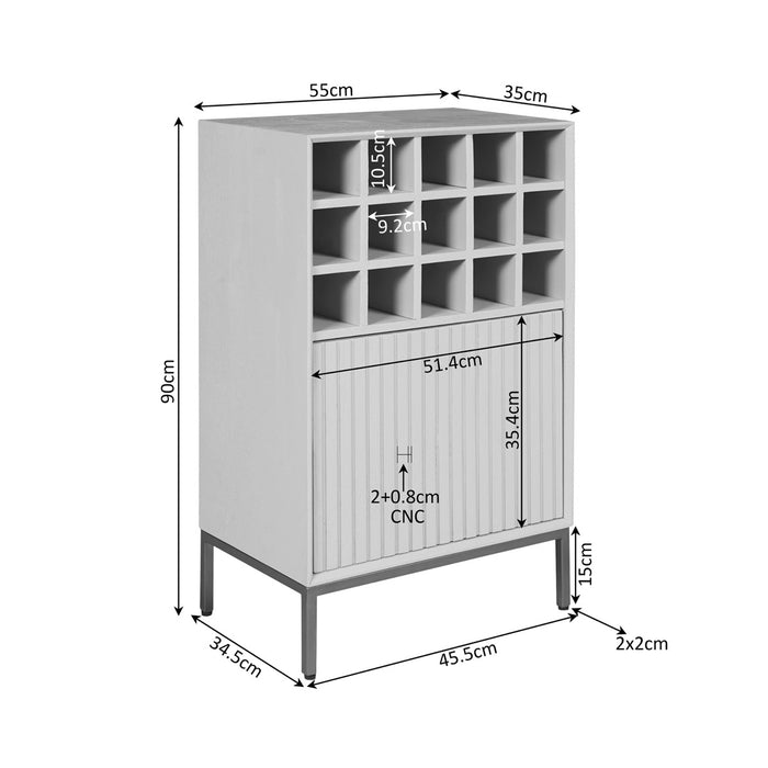 Starfurn Wijnkast Madison Brown | 55 cm