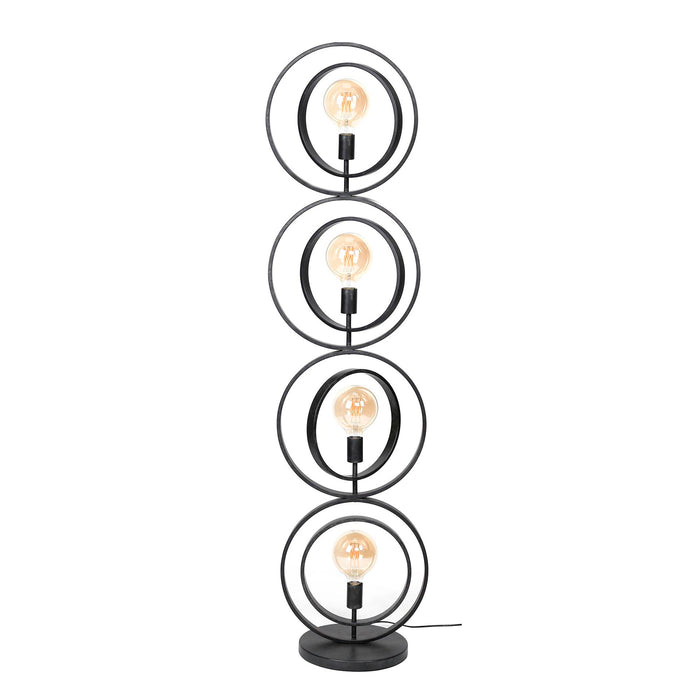 Giga Meubel - Vloerlamp Zwart - 4-Lichts - Turn
