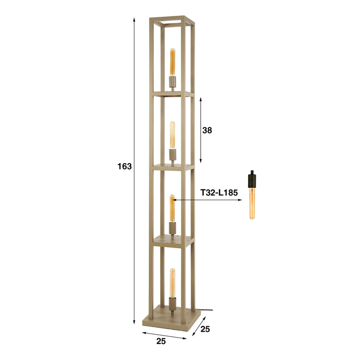 Giga Meubel - Vloerlamp Beige - 4-Lichts - Quadra