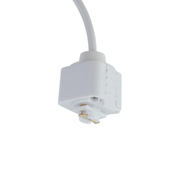 QAZQA Voeding voor 1-fase rail met ronde bevestigingsplaat wit -