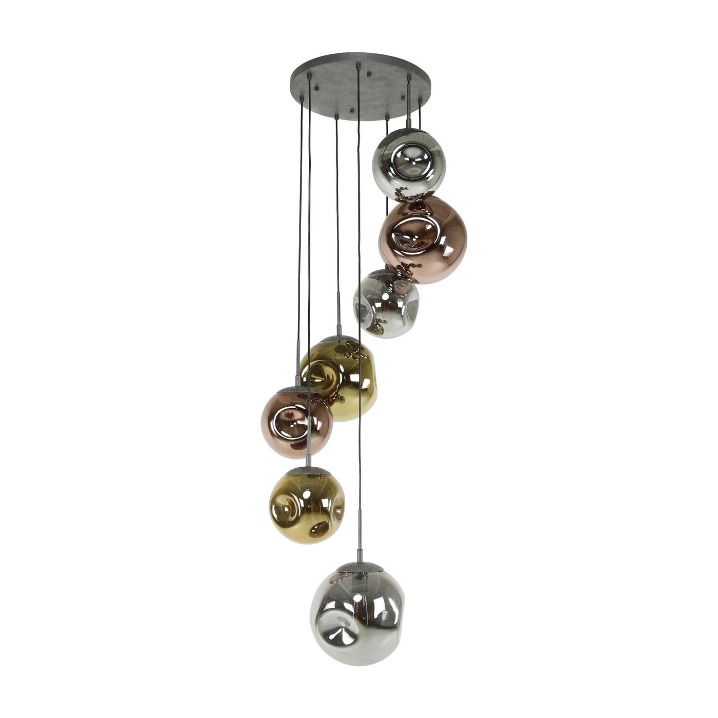 Giga Meubel - Hanglamp Zilver - 7-Lichts - Stellar