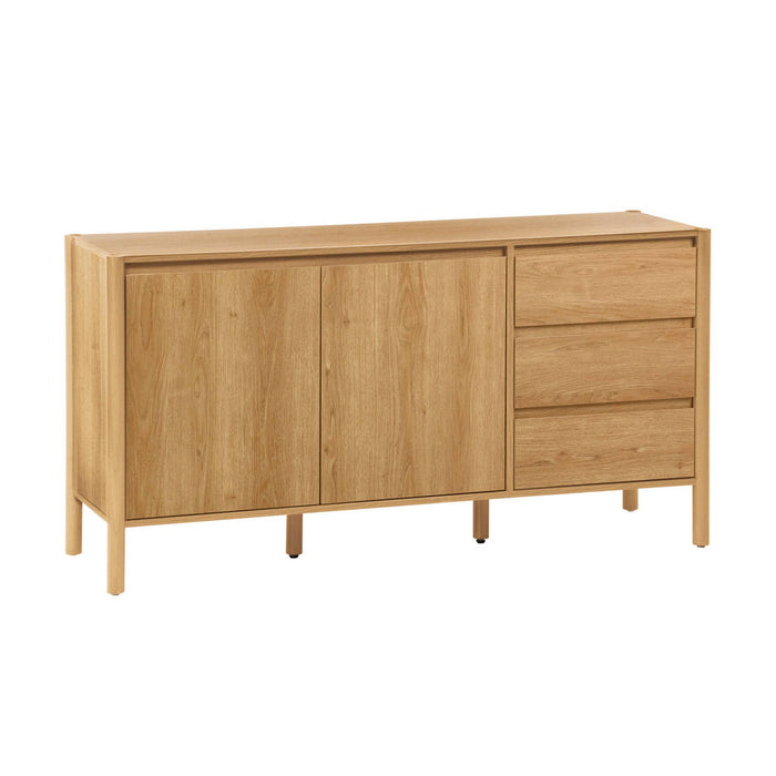 sweeek - Dressoir houteffect 2 deuren 3 laden 150cm