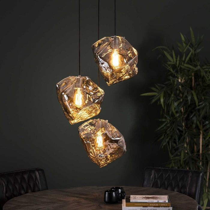Giga Meubel - Hanglamp Chrome - 3-Lichts - Rock