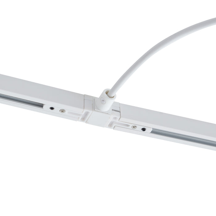 QAZQA Voeding met vierkante bevestigingsplaat voor 1-fase rail wit -