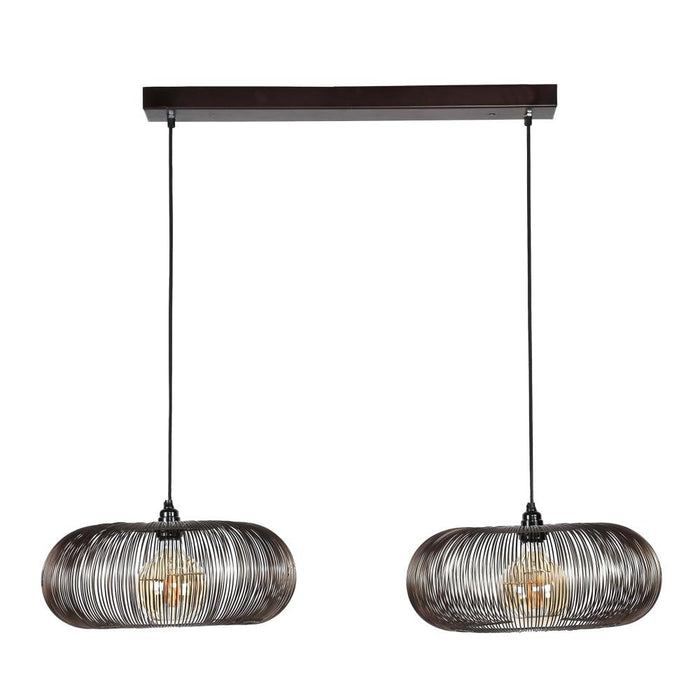 Giga Meubel - Hanglamp Zwart - 2-Lichts - 102x43x150cm - Disk
