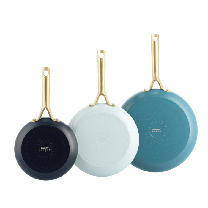 Greenpan Padova koekenpannenset 3 delig - Oxford blue, Pastel blauw