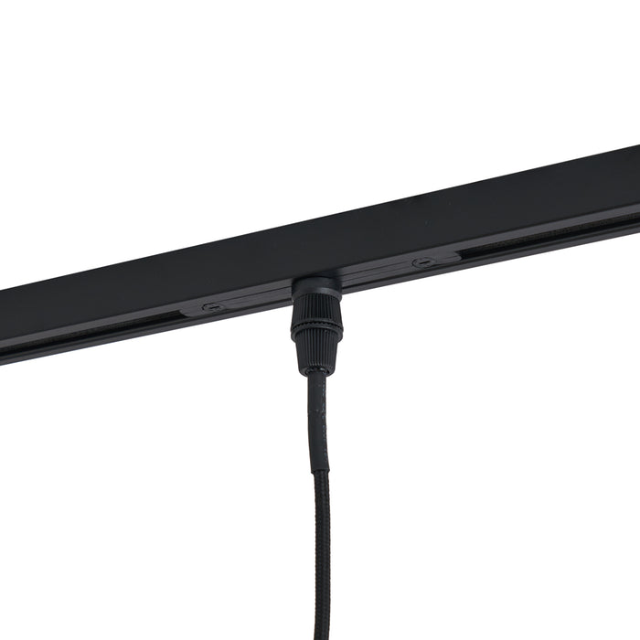 QAZQA Moderne spot zwart met smoke glas voor railsysteem 1-fase -