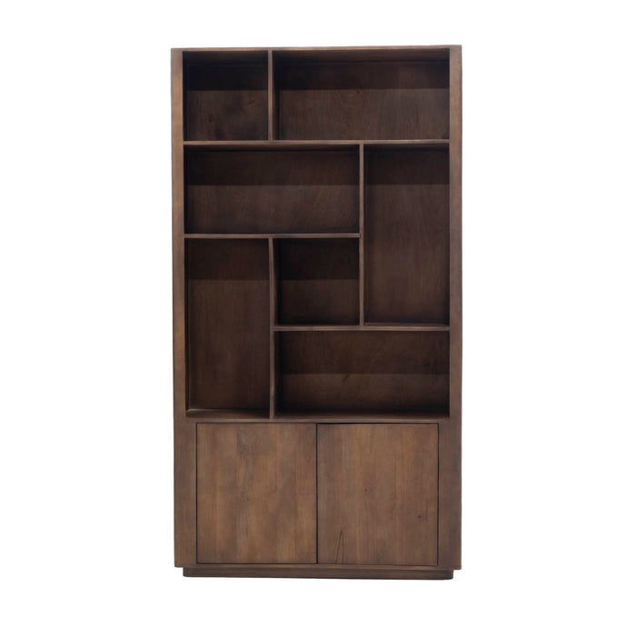 Giga Meubel - Wandkast Donkerbruin Mangohout - 120x45x220cm - Finn