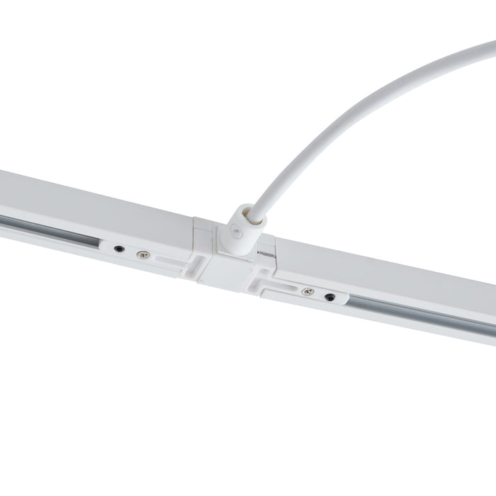 QAZQA Voeding met ronde bevestigingsplaat voor 1-fase rail wit -