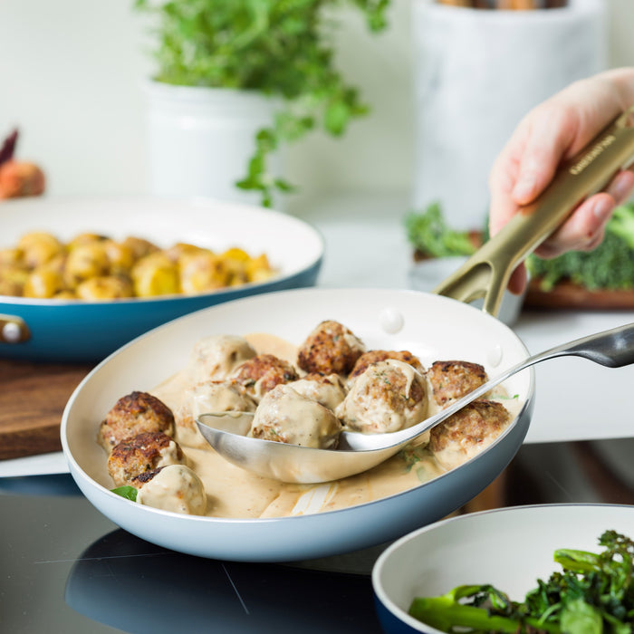 Greenpan Padova koekenpannenset 3 delig - Oxford blue, Pastel blauw