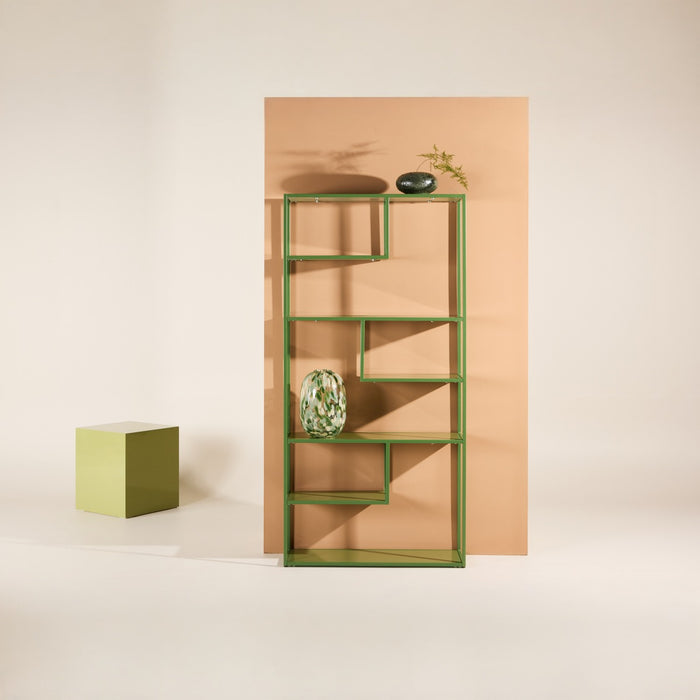 Fjôrd - Wandkast Groen Staal - 85x35x190cm - Staal