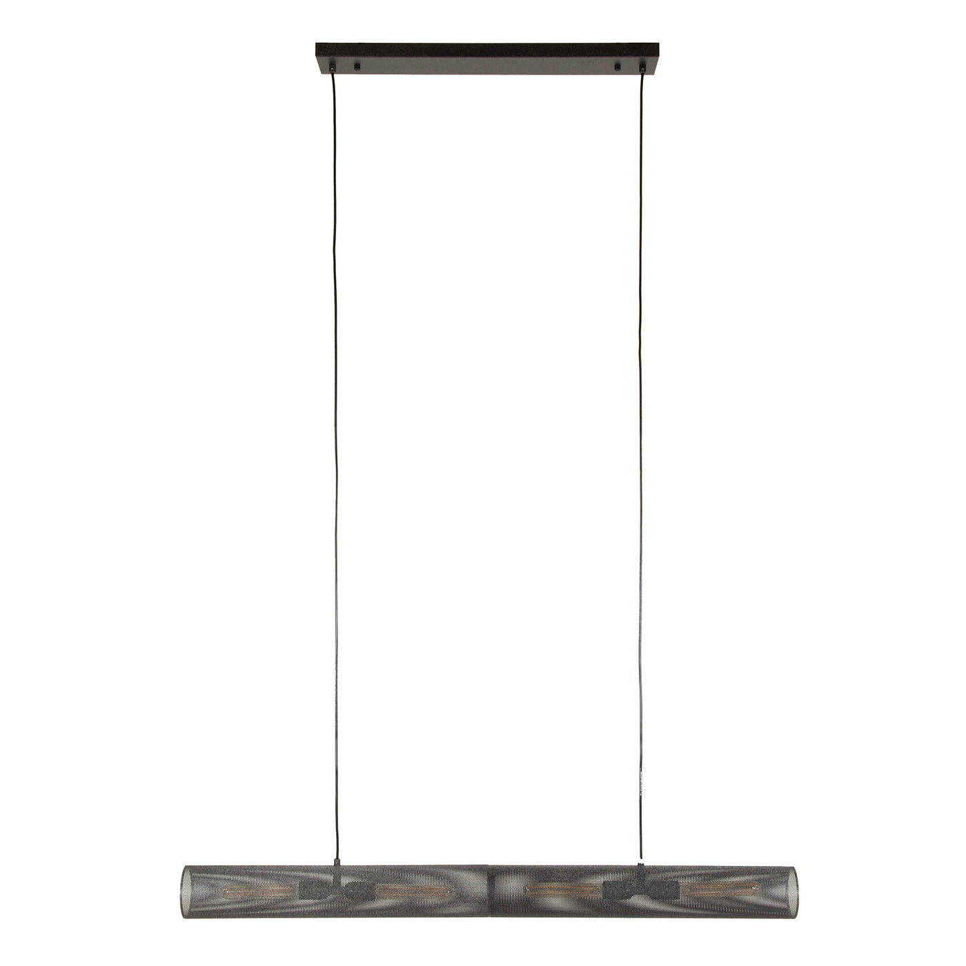 Giga Meubel - Hanglamp Zwart Metaal - 120x10x150cm - Tube Mesh