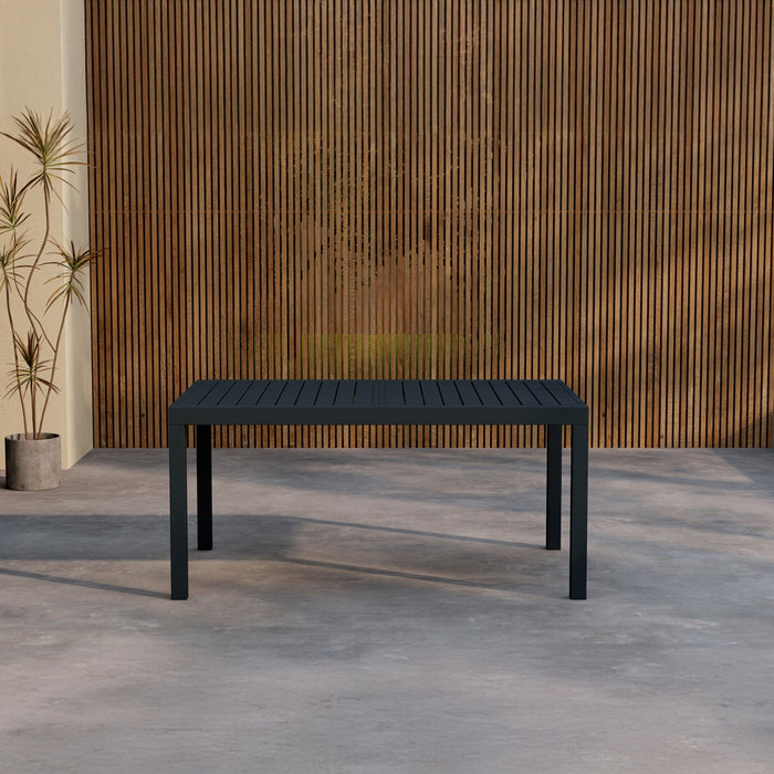 Fjôrd - Tuintafel Rechthoek  Zwart Aluminium Uitschuifbaar