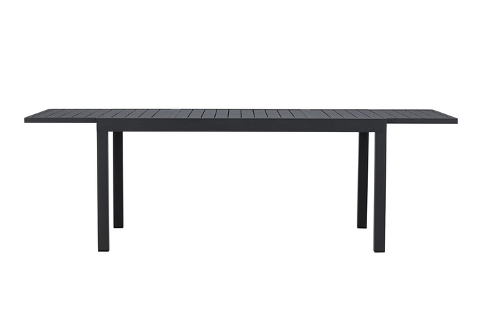 Fjôrd - Tuintafel Rechthoek  Zwart Aluminium Uitschuifbaar