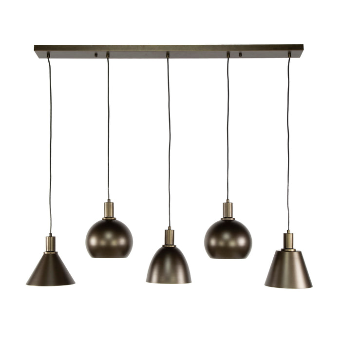 Giga Meubel - Hanglamp Bruin - 5-Lichts - 20x118x150cm - Metallo