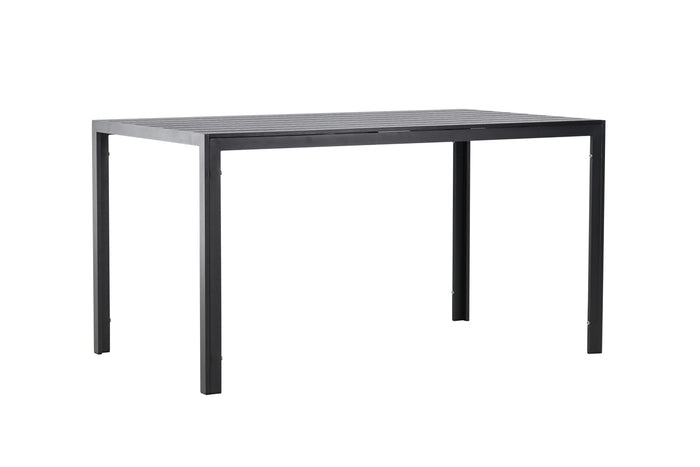 Fjôrd - Tuintafel Rechthoek - Zwart Aluminium - 140x80x74cm - Mirko
