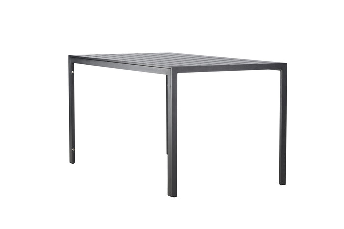 Fjôrd - Tuintafel Rechthoek - Zwart Aluminium - 140x80x74cm - Mirko