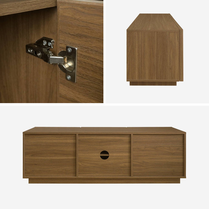 sweeek - TV-meubel houteffect 3 deuren 140cm